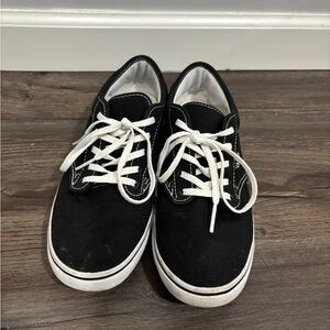 Vans Women's Black and White Sneakers